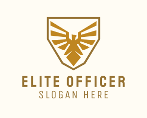 Officer - Gold Hawk Sigil logo design