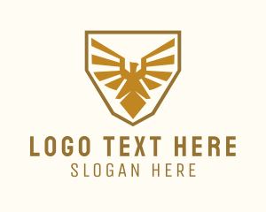 Infantry - Gold Hawk Sigil logo design
