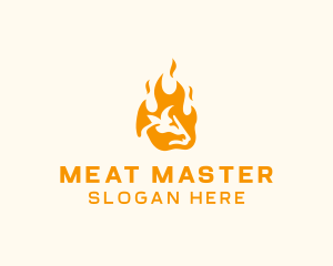 Flaming Beef Grill logo design