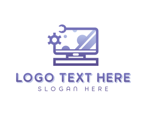 Troubleshoot - Technology Computer Repair logo design