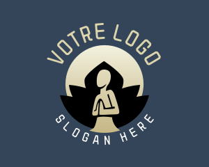 Yoga Lotus Pose Logo