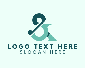 Typography - Stylish Ampersand Type logo design