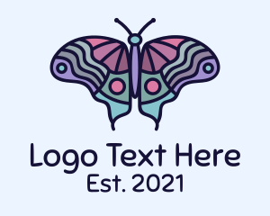 Butterfly Garden - Colorful Moth Wings logo design