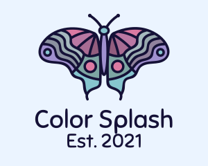 Colorful Moth Wings logo design