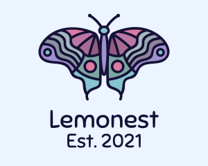 Moth - Colorful Moth Wings logo design