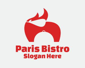 Red Cloche Restaurant  logo design