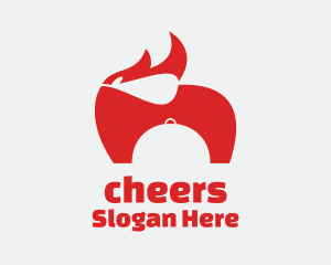 Resto Bar - Red Cloche Restaurant logo design