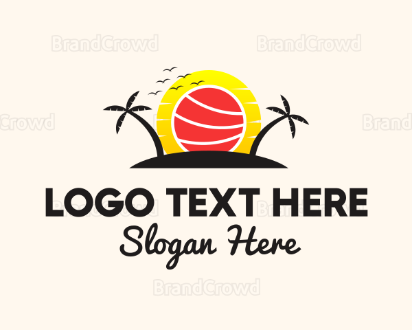 Tropical Sushi Sunset Logo