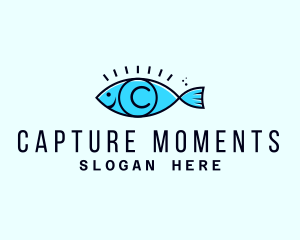 Seafood Fish Aquatic Oceanarium Logo
