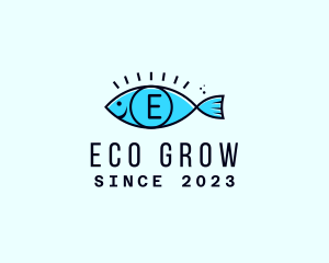 Aquaponics - Seafood Fish Aquatic Oceanarium logo design