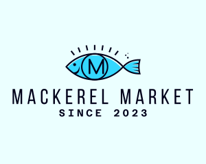 Mackerel - Seafood Fish Aquatic Oceanarium logo design