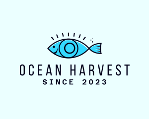 Aquaculture - Seafood Fish Aquatic Oceanarium logo design