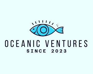 Seafood Fish Aquatic Oceanarium logo design