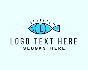 Seafood Fish Aquatic Oceanarium Logo