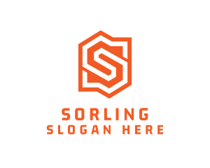 Edgy Orange Letter S logo design