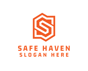 Edgy Orange Letter S logo design