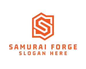 Edgy Orange Letter S logo design