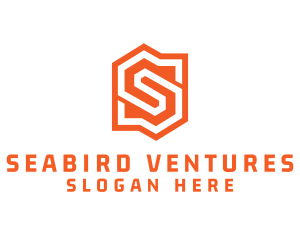 Edgy Orange Letter S logo design