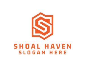 Edgy Orange Letter S logo design