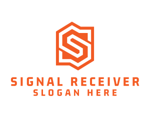 Edgy Orange Letter S logo design