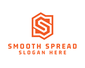 Edgy Orange Letter S logo design