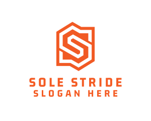 Edgy Orange Letter S logo design