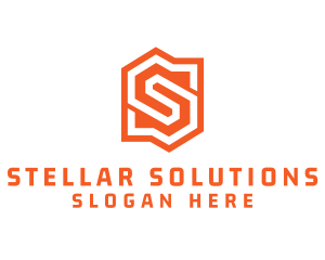 Edgy Orange Letter S logo design