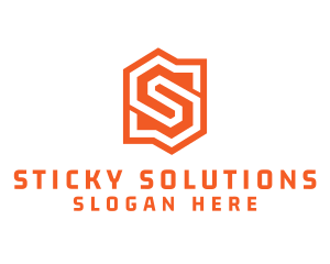 Edgy Orange Letter S logo design