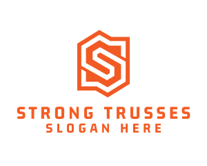 Edgy Orange Letter S logo design