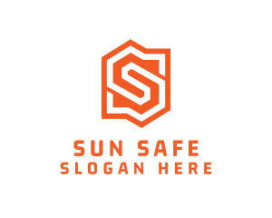 Edgy Orange Letter S logo design