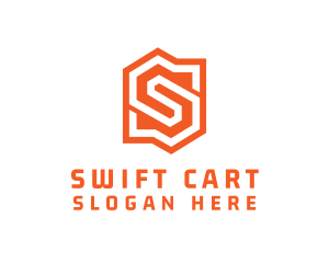 Edgy Orange Letter S logo design