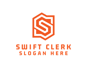 Edgy Orange Letter S logo design