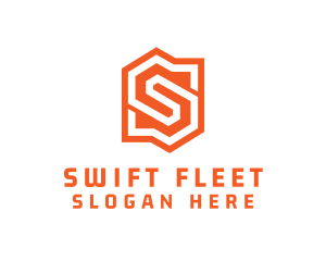 Edgy Orange Letter S logo design