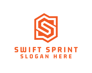 Edgy Orange Letter S logo design