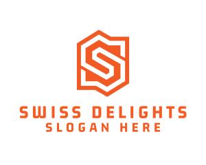 Edgy Orange Letter S logo design