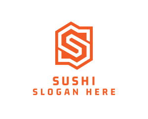 Edgy Orange Letter S logo design