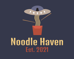 Noodle - Alien Noodles Restaurant logo design