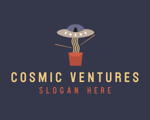 Alien Noodles Restaurant logo design