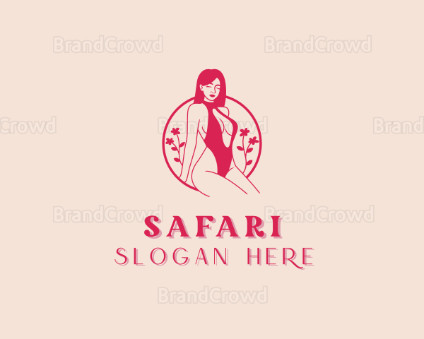 Floral Bikini Swimsuit Logo