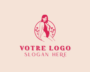 Floral Bikini Swimsuit Logo