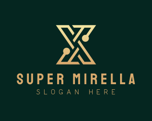 Gold - Modern Professional Letter X logo design