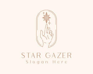 Astrological Star Hand logo design