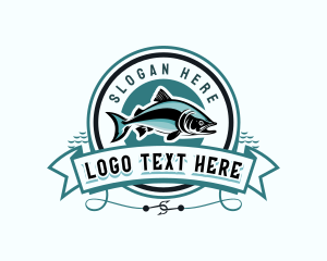 Stirring Wheel - Fishing Marine Restaurant logo design
