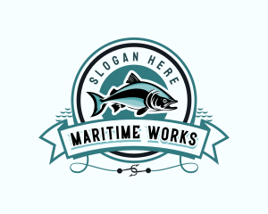 Fishing Marine Restaurant logo design