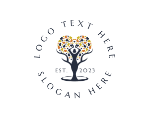Love - Woman Tree Heart Wellness logo design