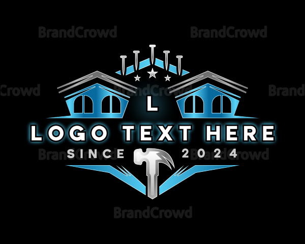 Construction Hammer Renovation Logo