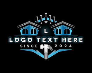 Residential - Construction Hammer Renovation logo design