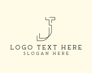 Letter J - Fashion Sewing Thread Tailoring logo design