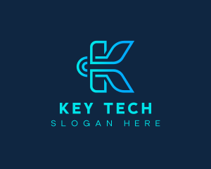 Digital Tech Letter K logo design