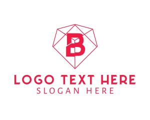 Modern - Diamond Cube Letter B logo design